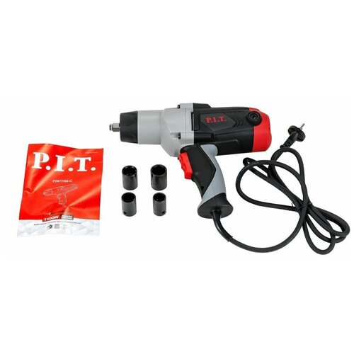 Гайковерт сетевой PIT PIW1100-С ударный 1100 Вт 2200 обмин 12 450 Нм набор головок 845000₽