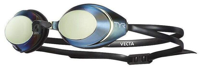 Очки для плавания TYR Vecta Racing Mirrored LGVECM-751, зеркальные линзы, черная оправа