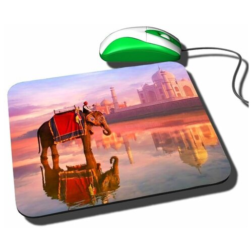 Коврик для компьютерной мышки с принтом Индия (Слон)