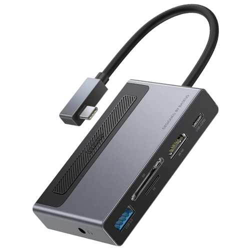 Адаптер Переходник Хаб BASEUS Magic Multifunctional, Разветвитель, HUB Type-C - USB3.0 + 4K HD + TF/SD + jack 3.5 Space Gray (CAHUB-DA0G)