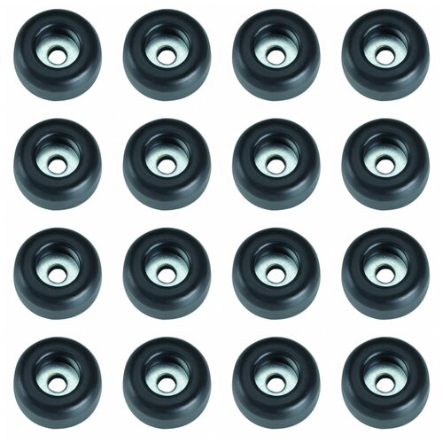 Ножка резиновая, стальная вставка внутри 25 х 11 мм (16 шт)