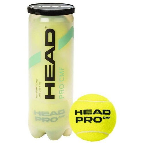 фото Мяч для большого тенниса head pro comfort 3b упак 3 мяча цв.желтый