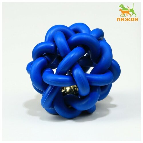 Игрушка резиновая Молекула с бубенчиком, 4 см, синяя 7673131 игрушка резиновая молекула с бубенчиком 4 см синяя 7673131