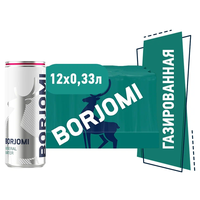 Минеральная вода Borjomi / Боржоми газированная ж/банка 0.33 л (12 штук)