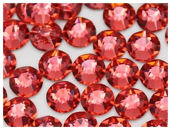 Стразы Сваровски термо Swarovski оригинал SS16(3.8мм) цвет 542 Padparadscha горячей фиксации 72шт\уп