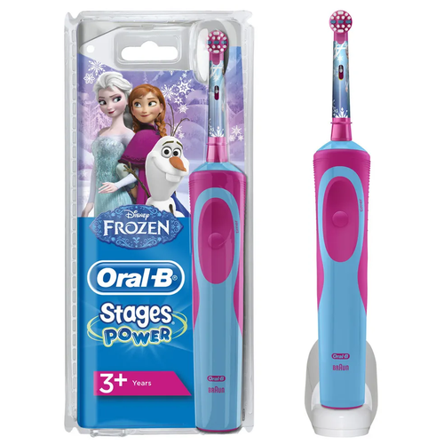 Электрическая зубная щетка Oral-B Stages Power Frozen голубой