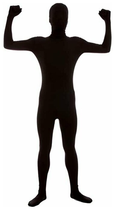 Костюм вторая кожа зентай (человек невидимка) на взрослого цвет черный, XL