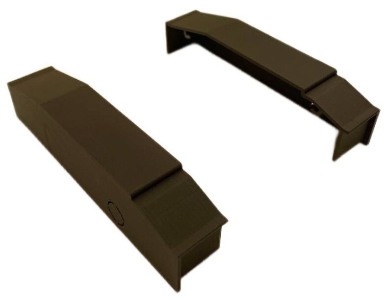 Торцевая крышка (комплект из 2-х штук) для Теплого плинтуса Mr.Tektum Modul темно-коричневый