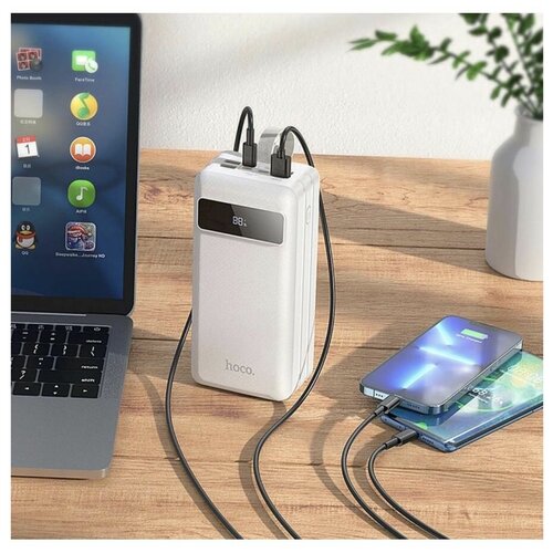 Внешний аккумулятор Power Bank Hoco J86 60000 mAh внешний аккумулятор hoco q9 pd20 qc 10000мач usb type c lightning черный 1 шт