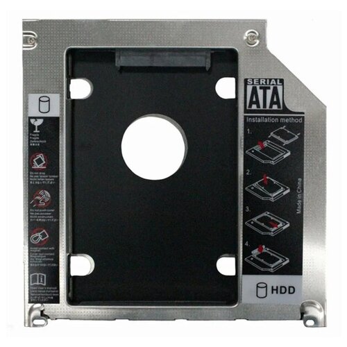 Optibay Переходник Vbparts CD/DVD SATA 9.5mm 016246 переходник для ноутбука ssd вместо dvd rom 9 5 мм