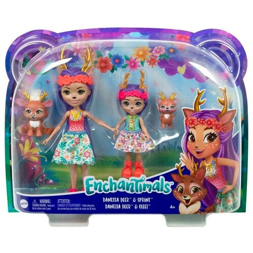 enchantimals домик данессы оленни Игровой набор Mattel Enchantimals Данесса Оленни с сестричкой и питомцами HCF80