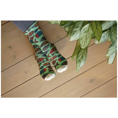 фото Носки шерстянки, размер 39/42, зеленый