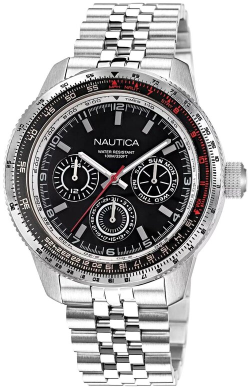 Наручные часы NAUTICA Часы наручные Nautica NAPP39S26, черный, серебряный