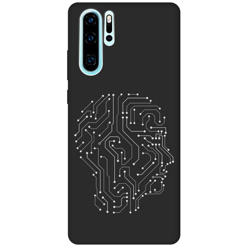 Матовый Soft Touch силиконовый чехол на Huawei P30 Pro, Хуавей П30 Про с 3D принтом Mindmap черный матовый soft touch силиконовый чехол на huawei p30 pro хуавей п30 про с 3d принтом brain plus heart w черный