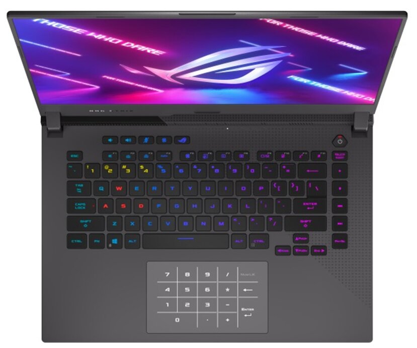 Ноутбук ASUS G513IM-HN057 Core AMD R7-4800H16Gb512Gb SSD156 WQHD IPS 144Hz GeForce RTX3060 6GbWiFiBTCamIllum RGB KBno OS20KgEclipse Gray 90NR0522-M00940