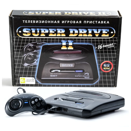 Игровая приставка 16-bit Super Drive 2 + 62 встроенные игры