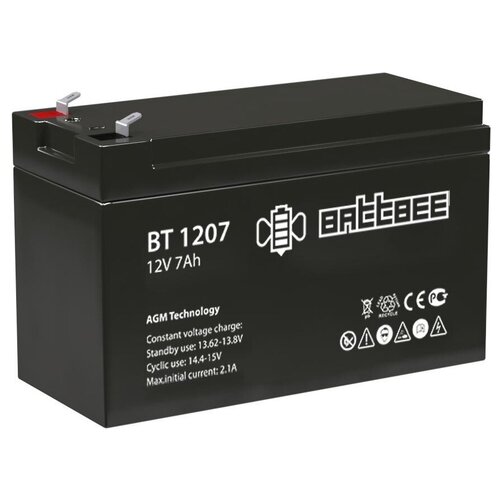 Аккумуляторная батарея Battbee BT-1207 (12В, 7Ач) аккумуляторная батарея battbee bt 1212