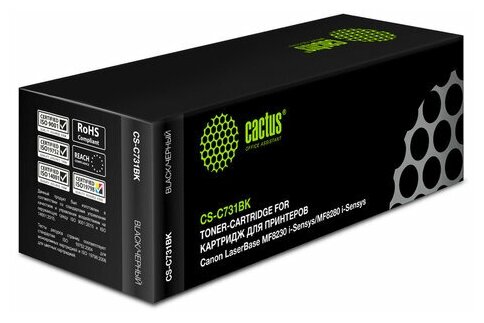 Картридж лазерный CACTUS (CS-C731BK) для CANON LBP7100/7110/MF8230/8280, черный, ресурс 1400 стр.