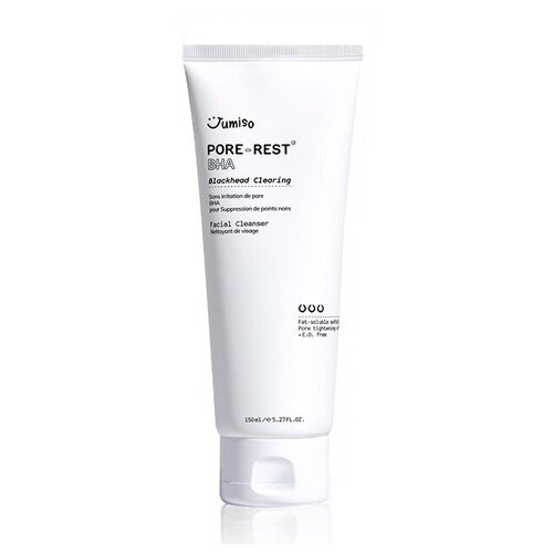 Очищающая пенка против черных точек Jumiso Pore-Rest BHA Blackhead Clearing Facial Cleanser, 150мл