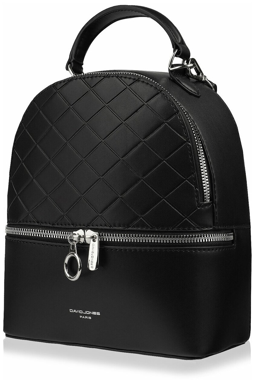 Стильный влагозащитный надежный и практичный женский рюкзак из экокожи 6516-2K/BLACK