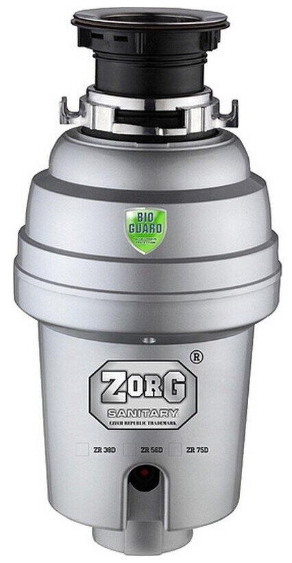 Измельчитель пищевых отходов Zorg ZR-56D бронза с выпуском и пневмокнопкой - фотография № 4