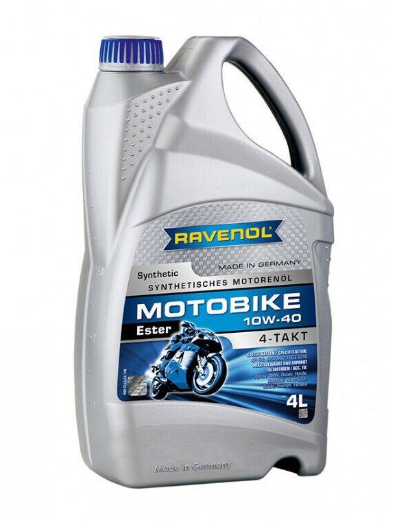 Моторное масло RAVENOL Motobike 4-T Ester SAE 10W-40