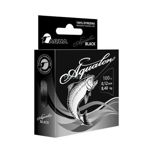 leska shnur aqua aqualon 15m008mm zimnyaya temno zelenaya Леска плетеная AQUA Aqualon Black 0.30 100м