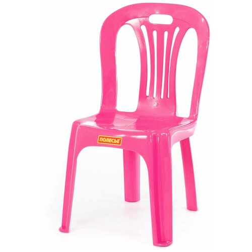 Детский пластиковый стул №1 розовый для девочки