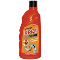 Крот TURBO Гель для устранения засоров 1000г, 1 шт