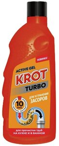 Крот TURBO Гель для устранения засоров 1000г, 1 шт