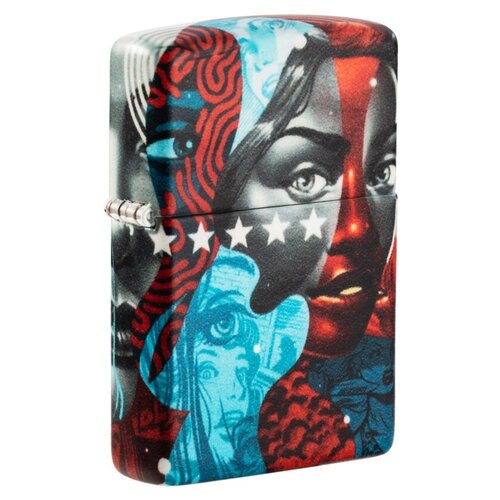 Зажигалка Zippo Tristan Eaton с покрытием White Matte, латунь/сталь, разноцветная, 38x13x57 мм