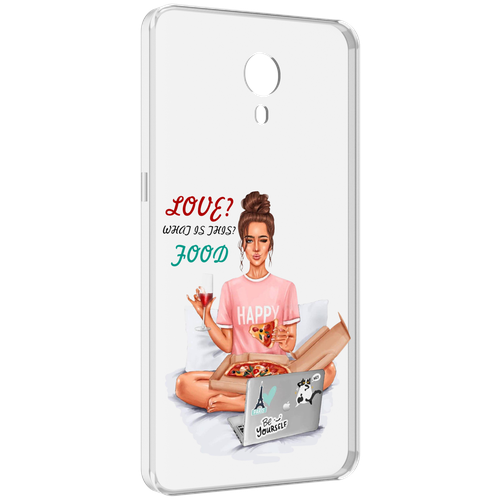 Чехол MyPads девушка-с-ноутбуком женский для Meizu M3 Note задняя-панель-накладка-бампер