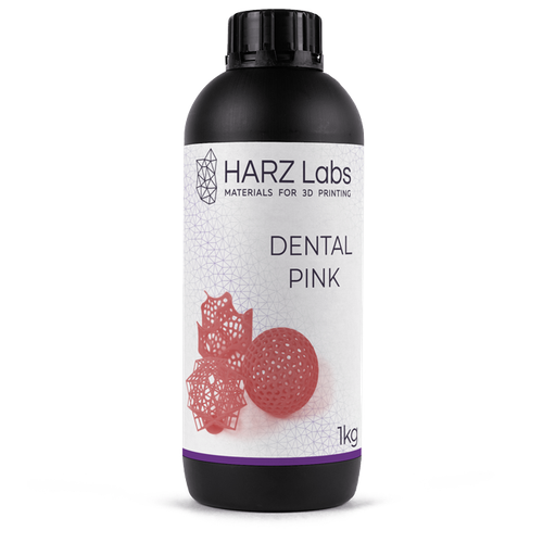 Фотополимер Harz Labs Dental Pink(1кг) фотополимер harz labs dental splint soft 1кг