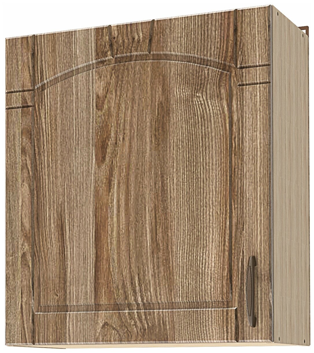 Кухонный модуль навесной шкаф Beneli камилла Каштан светлый/Дуб бардолино, фасады МДФ, 60х29х68см, 1шт.