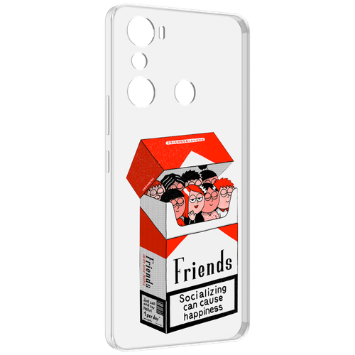 Чехол MyPads друзья для Infinix Hot 20i задняя-панель-накладка-бампер