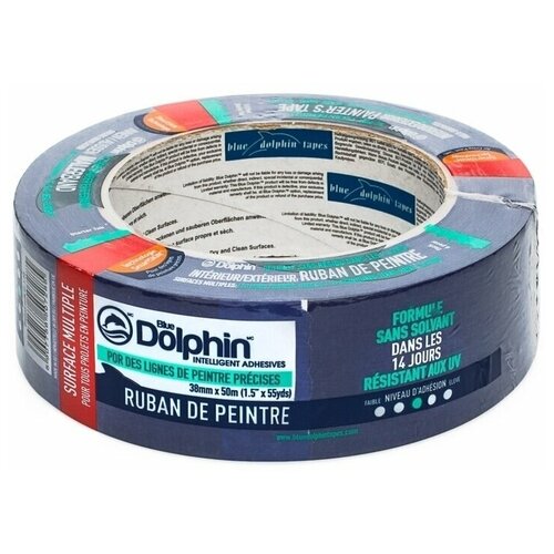 Лента для окраски стен и потолков 38mm x 50m Blue Dolphin