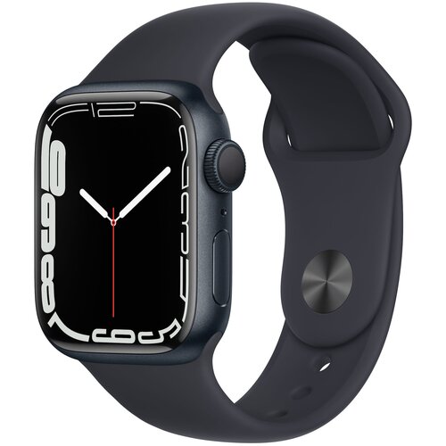 Смарт- часы Apple Watch Series 7 GPS 41mm MidnightAl/Midnight Sport