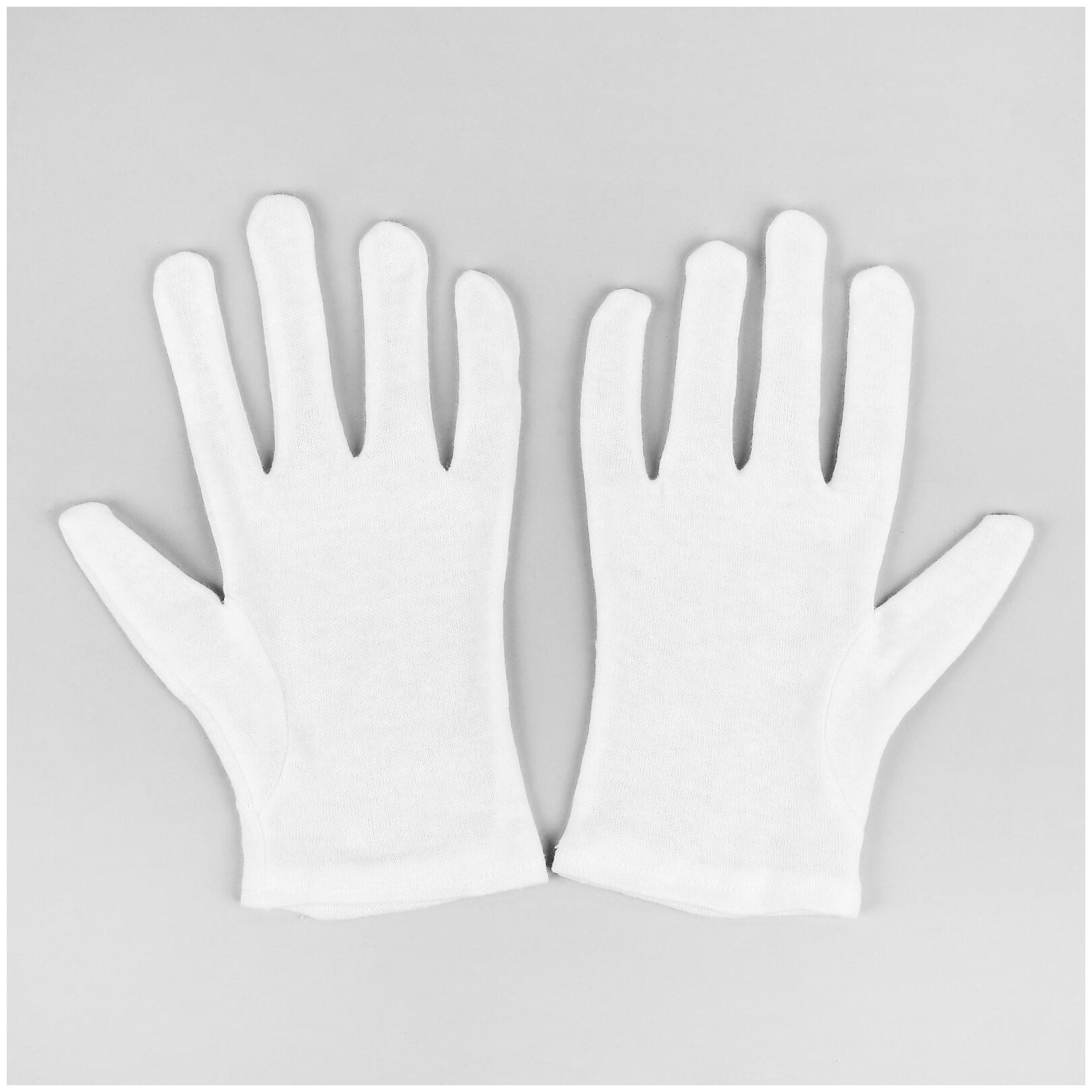 Перчатки Queen Fair хлопковые 6909535-6909540, 1 пара, размер M, цвет белый - фотография № 1