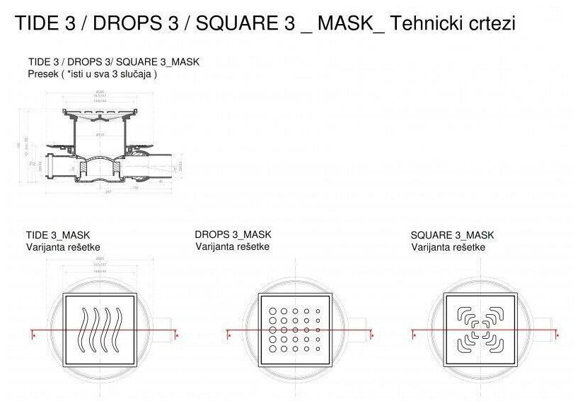 Трап для душа Pestan Confluo Standard Square 1 Mask 13000073 - фотография № 6