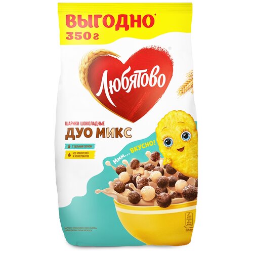 Шарики шоколадные Дуо Микс 1/200 ц/п (ТМ Любятово)