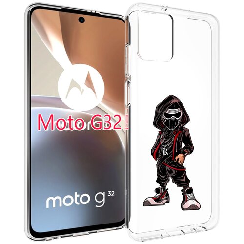 Чехол MyPads крутой-ниндзя для Motorola Moto G32 задняя-панель-накладка-бампер