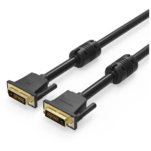 Кабель VENTION DVI-D Dual link 25M/25M с ферритовыми фильтрами - 3 м. кабель vention dvi d dual link 25m 25m с ферритовыми фильтрами 3 м