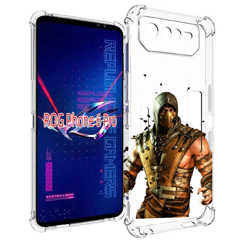Чехол MyPads Mortal Kombat scorpion для Asus ROG Phone 6 Pro задняя-панель-накладка-бампер чехол mypads mortal kombat scorpion для doogee x98 pro задняя панель накладка бампер