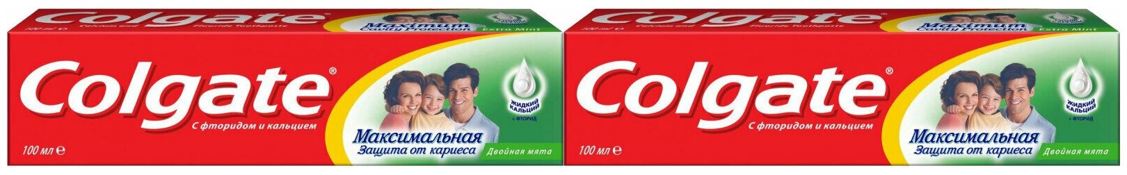 Зубная паста Colgate Максимальная защита от кариеса Двойная мята 100 мл. х 2 шт.