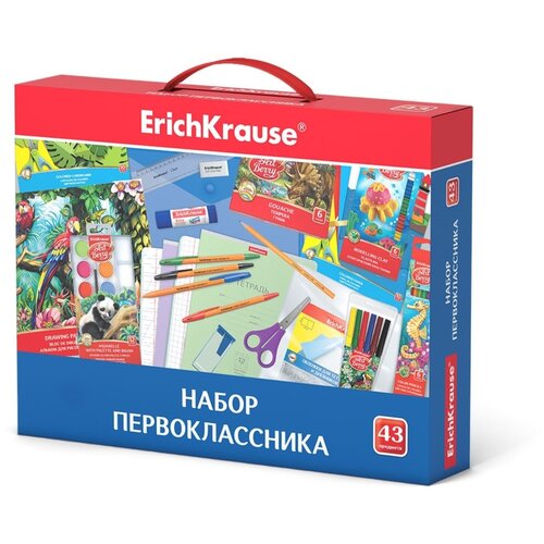 Набор первоклассника 43 предмета Erich Krause Erich Krause Life erichkrause ручка шариковая r 301 classic stick 1 мм красный цвет чернил 1 шт