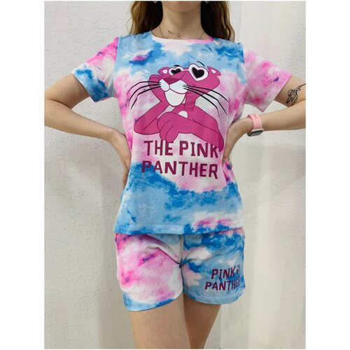 фото Пижама розовая пантера (футболка+шорты), арт. 1820 трикотаж +