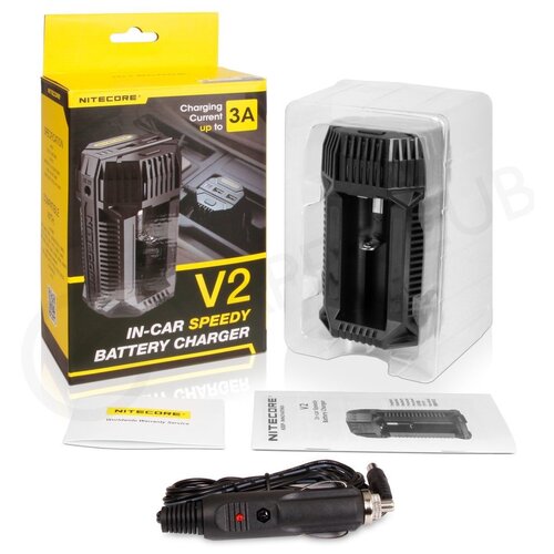 Автомобильное зар./устр. Nitecore V2 2A черный (17179)