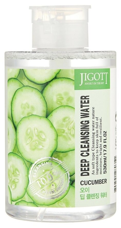 JIGOTT CUCUMBER DEEP CLEANSING WATER Очищающая вода с экстрактом огурца