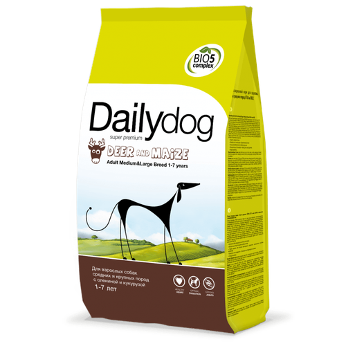 DailyDog Adult Medium&Large Breed Deer and Maize - корм для взрослых собак средних и крупных пород с олениной и кукурузой dy662972 3 кг