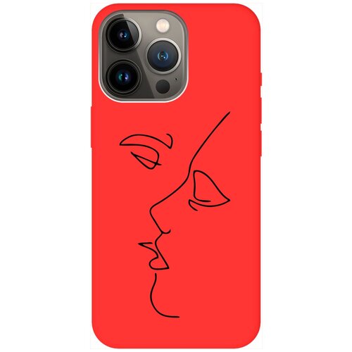 Силиконовый чехол на Apple iPhone 14 Pro Max / Эпл Айфон 14 Про Макс с рисунком Faces Soft Touch красный силиконовый чехол на apple iphone 14 эпл айфон 14 с рисунком faces soft touch красный